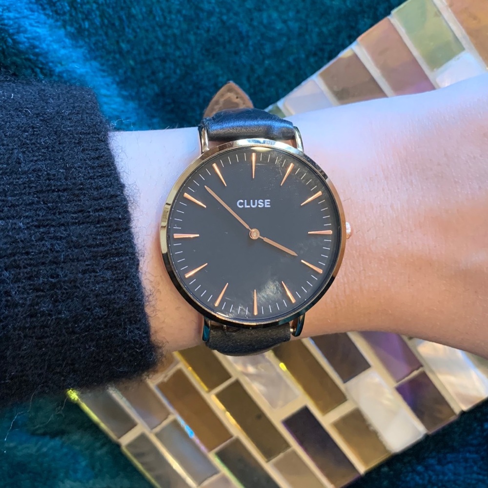 Cluse Black Leather Watch - Picture 5 of 9